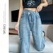 Women's Clothing Ripped Wide Leg Jeans For Women Summer Thin New High Waist Slim Beggar Loose Harem Pants_mkmklike.com