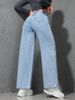 K American Wide Leg Jeans Women's New Loose And Slimming Denim Pants That Mop The Floor_mkmklike.com