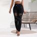 Women's Clothing Denim Autumn High End Large Size Ripped High Waist Slim Niche Washed Women's Jeans_mkmklike.com