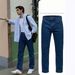 Men's Classic Straight Leg Denim Jeans | Comfort Stretch Fabric | Wrinkle-Resistant & Breathable For Everyday Wear_mkmklike.com