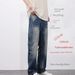 Premium Relaxed Fit Men's Jeans - Straight Leg Comfortable Denim Pants For Casual Wear (Sizes 30-46, Light Blue, Stretch Cotton)_mkmklike.com