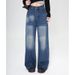 Summer Men Baggy Jean Uniex Vintage American Style Straight Wide Leg Denim Pant Fahion Brand Hot Sale Caual_mkmklike.com