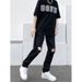 Nordmann American High Street Jeans Black Summer Slim Straight Leg Vintage Hip Hop Super Ripped Beggar Pants For Men_mkmklike.com