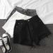 Summer High-Waisted Korean Style Denim Shorts for Women Loose Fit Ripped Tassel A-Line Wide Leg Hot Pants Trendy Brand New Arrival 2026_mkmklike.com
