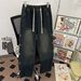 Men's Clothing Spring Loose Star Print Teenager Straight Pants Wide Leg_mkmklike.com