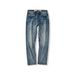 "Men's 11.5oz Indigo Selvedge Denim Jeans – Vintage Washed Cotton Slim Straight Fit, Lightweight Summer Style, Handcrafted Plant-Dyed Jeans"_mkmklike.com