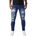Men's Clothing Ripped Skinny Jeans Stretch Slim Pants_mkmklike.com