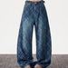 Vintage Washed Checkered Jeans For Men - Relaxed Fit Straight Leg Denim Pants With Classic Fashion Trends_mkmklike.com