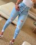 Women's High Waist Tight Tight Worn Small Feet Jeans Trousers_mkmklike.com