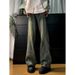American Retro Pleated Scimitar Jeans Men's Summer New Deconstruction Design Vibe Thin And Slightly Pulled Trousers_mkmklike.com