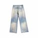 Vintage Washed Baggy Jeans – A-Line Bootcut Denim Pants With Clean Fit (S/M/L/Xl) Authentic Washed Finish_mkmklike.com