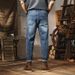 Spring And Summer New Ripped Jeans Men's 9 Points Trendy Retro Slim Harlan Jeans Men's Large Size Men's Pants_mkmklike.com