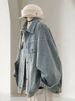 Plus-size Blue Denim Jacket For Women, 2025 Spring Autumn New Design, Loose And Slimming Top_mkmklike.com