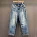 Men's Retro Blue Straight Leg Jeans - Classic Loose Fit Denim Pants For Casual Streetwear_mkmklike.com
