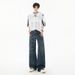 Men's High Street Distressed Washed Blue Jeans - Loose Fit Casual Wide Leg Straight Trousers With Cat Whiskers_mkmklike.com