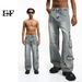 EF JEANS | 2023 New American Retro Street Niche Trendy Big Pocket Design Loose Tooling Jeans_mkmklike.com