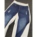 Men's Blue & White Contrast Denim Jeans – Straight To Slight Flare Cut (Retro High-Street Vibe, Unisex Styling)_mkmklike.com