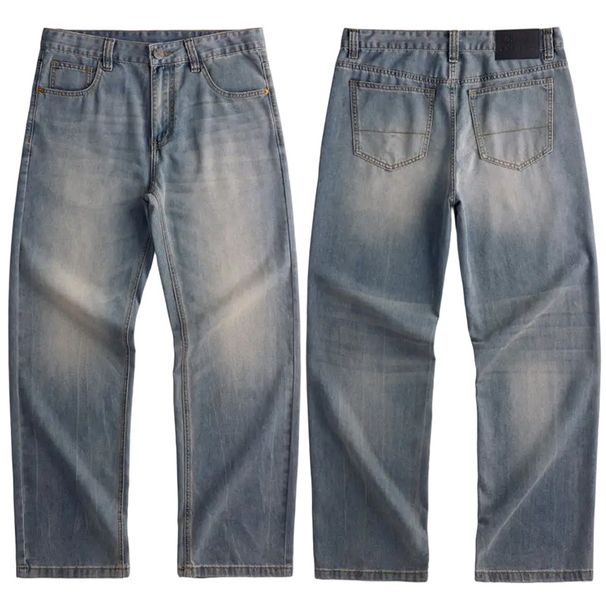 Xxbro Wear # 2025 New Summer Lyocell Tencel Drop Feel Loose Thin Jeans Men's Straight Pants_mkmklike.com