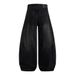 Washed Vintage Punk Loose Wide-Leg Jeans For Men, Trendy Deconstructed Split Design, Oversized Floor-Length Pants_mkmklike.com