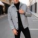 Cross-Border Autumn Winter New European American Solid Color Single-Breasted Lapel Woolen Coat Casual Business_mkmklike.com