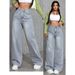 Women's Clothing New Jeans High Waist Straight Loose Casual Long Pants_mkmklike.com
