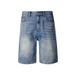 Men's & Women's Vintage Blue Straight Denim Shorts With Cat Whisker Texture - Summer Cool Comfort Casual Wear_mkmklike.com