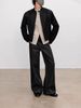 Waxed Okayama Denim A-Line Pants – 14.8oz Coated Straight-Leg Jeans (Vintage Wash, Relaxed Fit, Unisex Streetwear)"_mkmklike.com