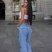Women's High Waist Straight Leg Jeans Slim Fit With Heart Pocket Casual Fashion Light Blue Denim Full Length For Spring/Autumn & Summer_mkmklike.com