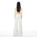 American Retro Style|Rivet Decoration|Low-waisted Loose Flared Jeans For Women In Ivory White_mkmklike.com