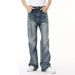 Men's Clothing Retro Distressed Colored Flared Casual Jeans_mkmklike.com