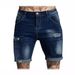 Men's Clothing Elastic Hole Jeans Denim Shorts_mkmklike.com