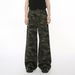 Men's Clothing Autumn Retro High Street Camouflage Straight Wide Leg Jeans_mkmklike.com