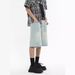 Men's Clothing High Street Loose Straight Leg Wide Leg Casual Five Point Denim Shorts For Men Summer Style_mkmklike.com