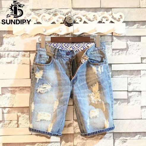 Men's Clothing Trend Thin Straight Outer Wear Five Point Casual Mid Length Pants Summer_mkmklike.com