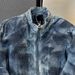 Distressed Denim Jacket Men's Vintage Washed Coat - Oversized Streetwear With Shoulder Pads & Belt - Grunge Aesthetic For Casual Outfits (Blue)_mkmklike.com