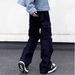 Straight Leg Cargo Jeans - Casual Loose Fit Work Pants With Droopy Hem, Multi-Pocket Design, Unisex Fashion For Spring & Autumn_mkmklike.com