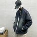Men's Retro Washed Distressed Heavyweight Denim Jacket Stand Up Collar Loose Casual Street Style New Autumn_mkmklike.com