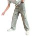 Men's Clothing Embroidered Washed Straight Leg Jeans Men Women Retro Loose Wide Leg Floor Length Pants_mkmklike.com