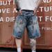 Men's Clothing Trendy Men's Distressed Denim Shorts Summer Loose Fitting Five Point For Formal & Casual For Men_mkmklike.com