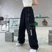 Women's Harajuku plus Size Trousers Jazz Dance Punk Style Chain Detail Heavy Duty Street Hip Hop Pants_mkmklike.com