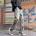 Men's Summer Ripped Straight Leg Jeans Muddy Color Streetwear Brand Stylish Comfortable Denim Jeans_mkmklike.com