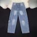 American Splicing Design Sense Casual Jeans Men's Spring And Autumn New Loose And Thin Versatile Straight Wide-leg Trousers_mkmklike.com