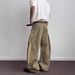 Vintage Anti-pocket Design Embroidered Letter Jeans Men's Scimitar Cleanfit Deconstruction Straight Tube Slightly Elongated Pants_mkmklike.com