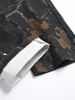 Men's Printed Stretch Jeans – Slim Fit Vintage Washed Denim Pants For Streetwear & Casual_mkmklike.com