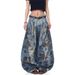 2027 Fashion European-USA Wasteland Style Post-Apocalyptic Stained Jeans Women Cotton Mid Waist Random Needle Embroidery Do Old Wide-Leg Denim Pants_mkmklike.com