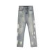 Men's Clothing Street Hip Hop Retro Washed Old Ink Graffiti Ripped Straight Jeans For Men_mkmklike.com