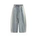 CATTEEIUS Vintage Washed Distressed Jeans Retro Straight-Leg Denim Jeans for Men And Women_mkmklike.com