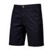 New cotton casual men's straight slim fit five-point shorts solid color men's clothing _mkmklike.com