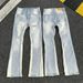 Men's Slim Fit Retro Color Embroidered PU Star Jeans - Comfortable Cotton Denim For Casual & Stylish Look_mkmklike.com