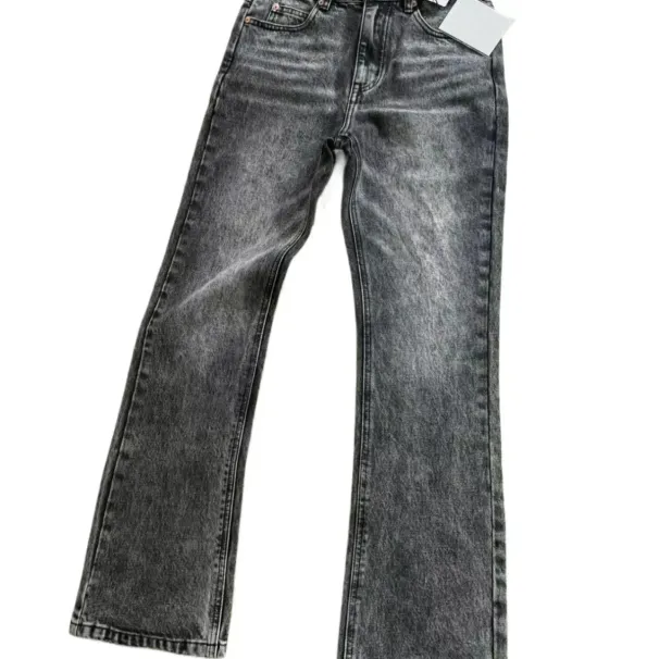 Men's Clothing Men's Cleanfit Denim Jeans - Slim Bootcut Pants (Vintage Grey Wash Style)_mkmklike.com